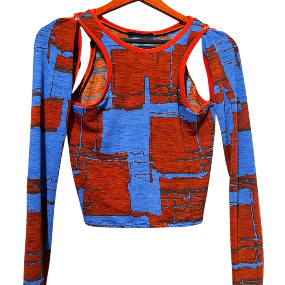 Piatori Design Mesh Long Sleeve top